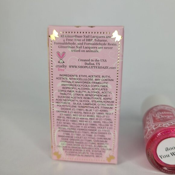 Glitter Daze "Boo, You.." NEW Pink Glitter Shimmer Holo Metallic - Picture 6 of 6